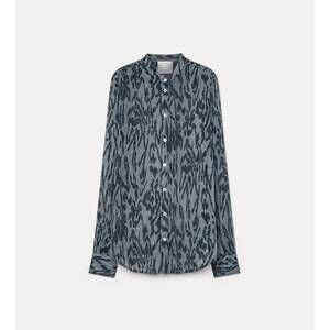 NEW FORTE FORTE women's moiree satin shirt in stone